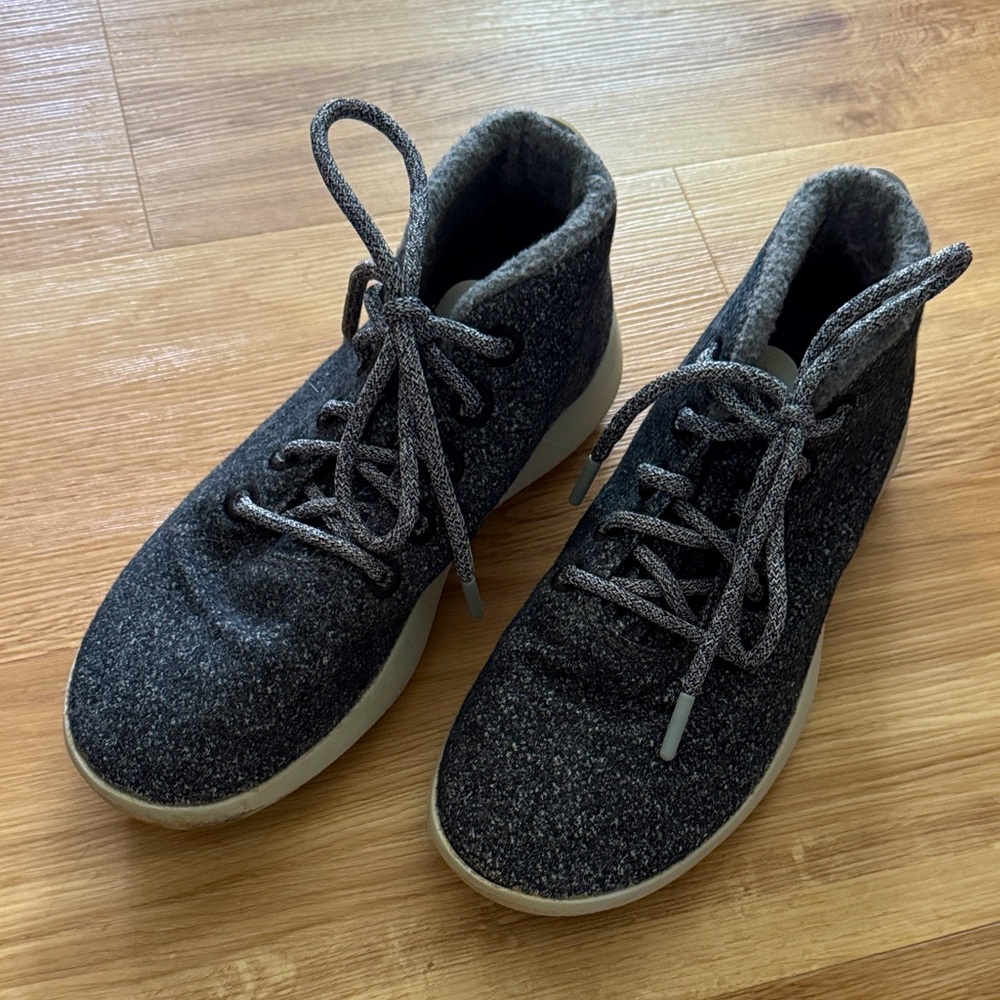 Allbirds Womens Mizzle Charcoal High-Top Sneakers Sz. 9